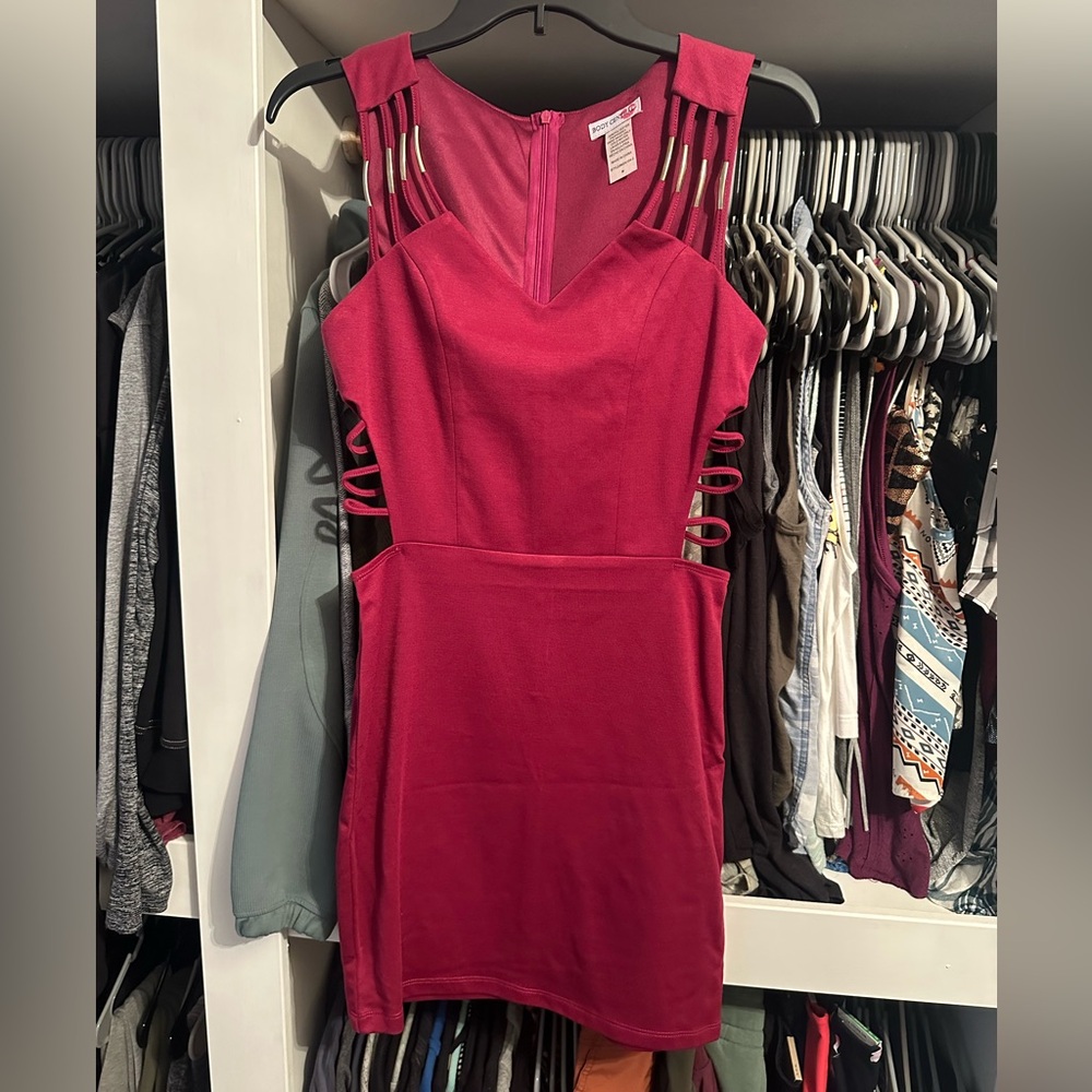 Body Central Pink Halter Bodycon Dress